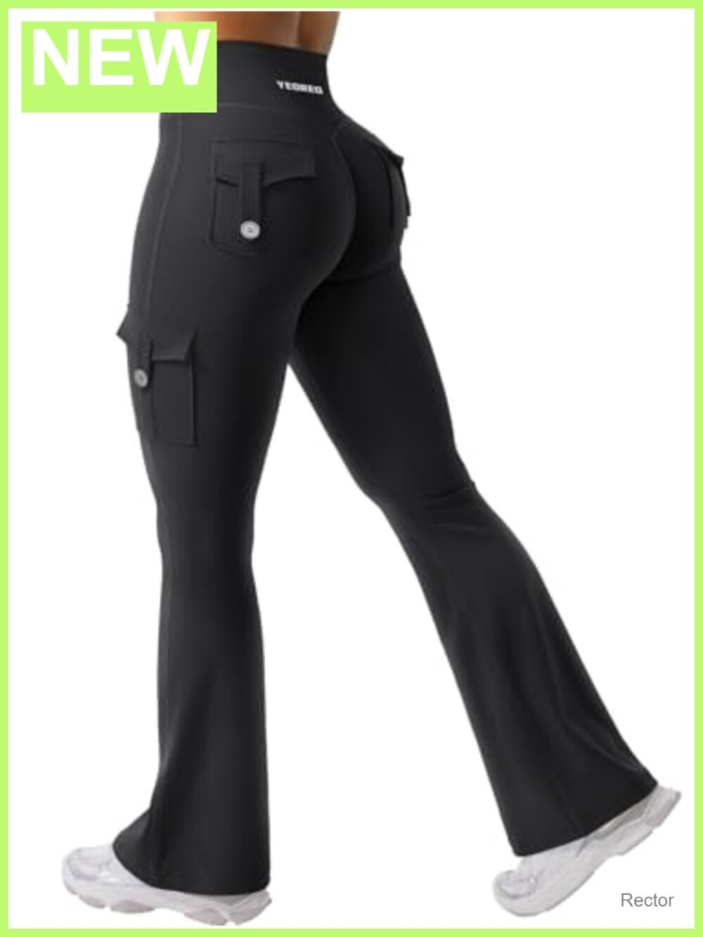 High Waist Flare Leggings Bootcut Hidden Scrunch Pockets